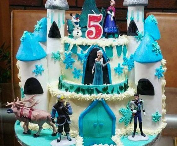 Frozen Theme Castle Cake