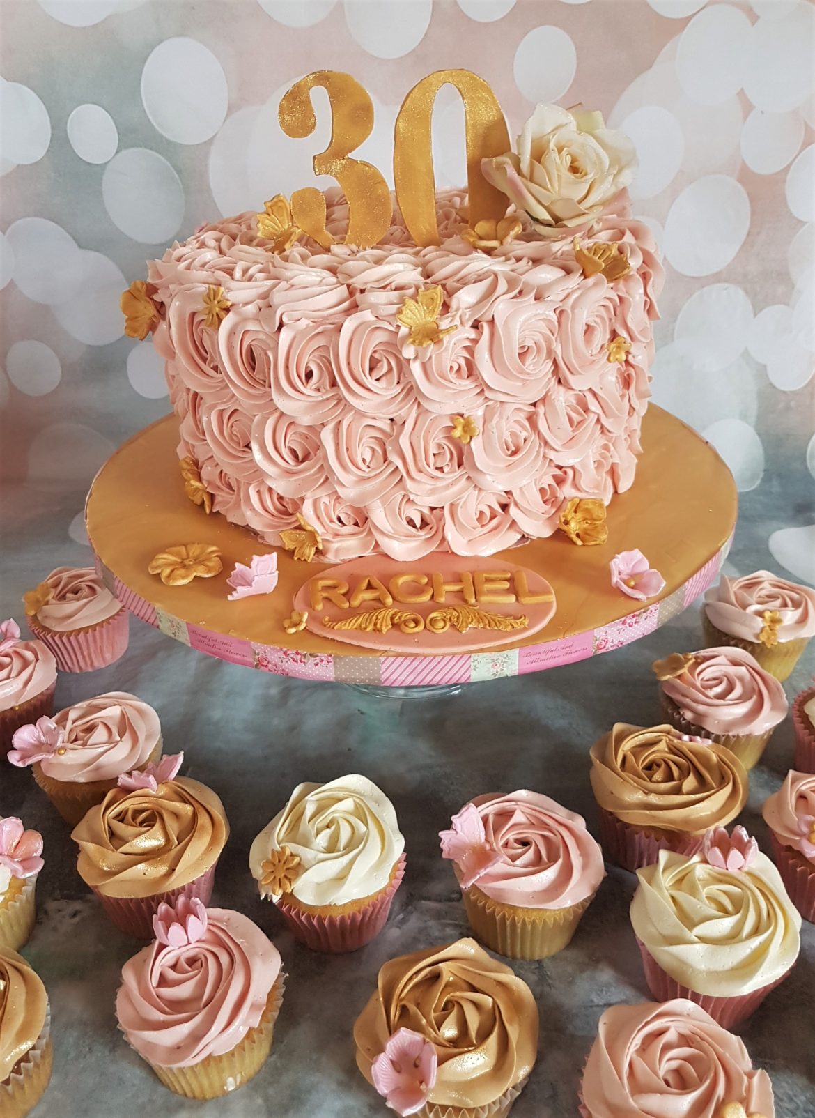 Pink Gold 30th Cake Cakes By Mehwish